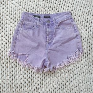 Wild Fable Distressed High Waisted Shorts Lilac